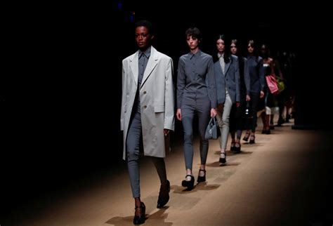 prada milan show 2022|Prada plays with contrasts at Milan Fashion Week show.